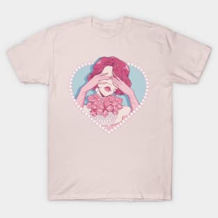 The beautiful manga girl and vintage vibe T-Shirt